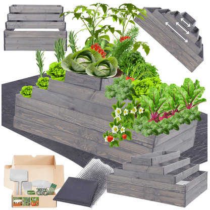 Strat inaltat de gradina - TULIP H54 - lemn de pin - Rael Garden