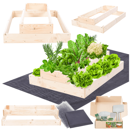 Strat inaltat de gradina - TULIP H18 - lemn de pin - Rael Garden