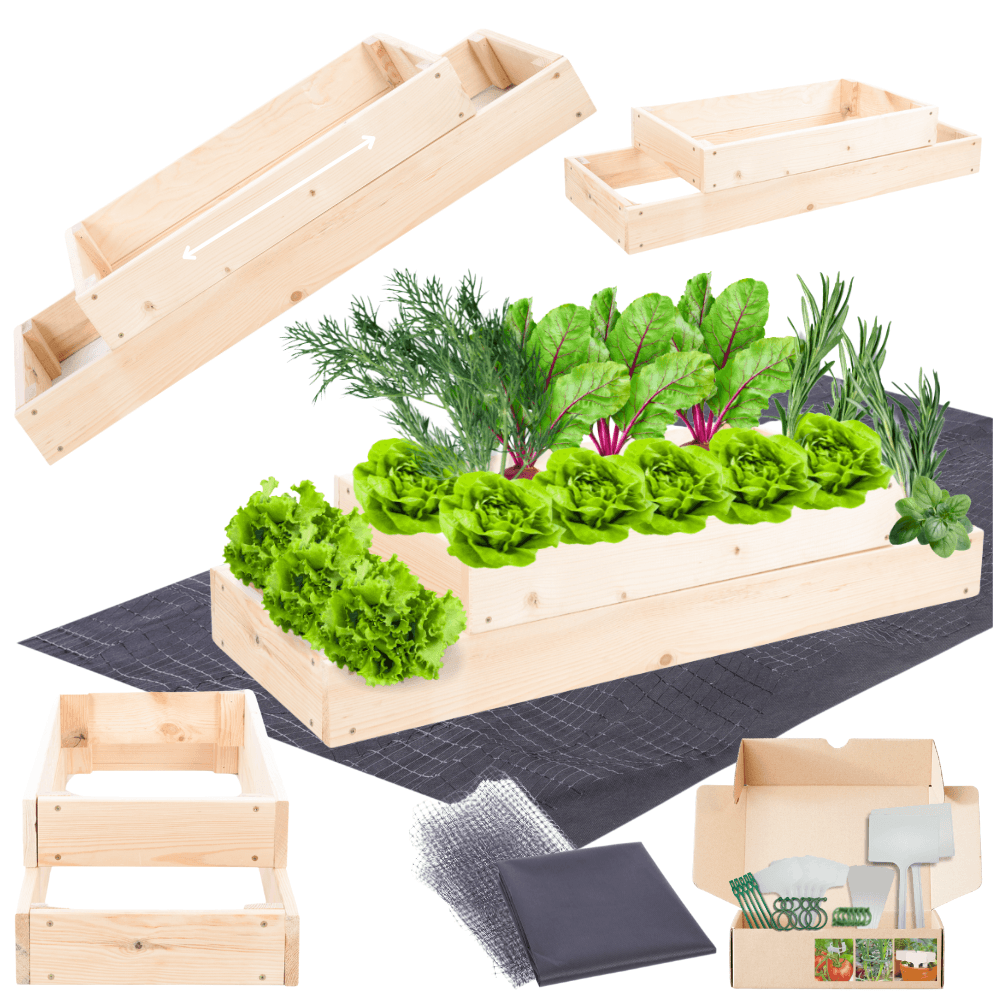 Strat inaltat de gradina - TULIP H18 - lemn de pin - Rael Garden