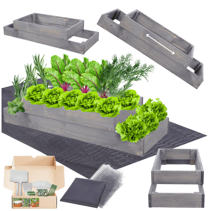 Strat inaltat de gradina - TULIP H18 - lemn de pin - Rael Garden