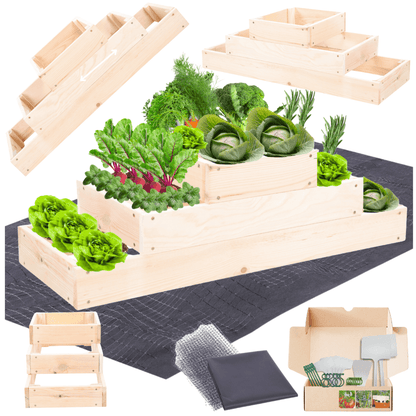 Strat inaltat de gradina - TULIP H27 - lemn de pin - Rael Garden