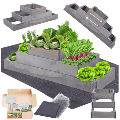 Strat inaltat de gradina - TULIP H27 - lemn de pin - Rael Garden