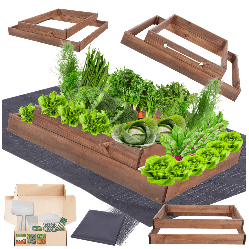 Strat inaltat de gradina - TULIP H18 - lemn de pin - Rael Garden